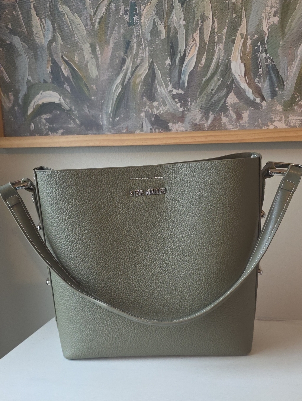 Steve Madden Sage Green Shoulder Bag | Faux Leather